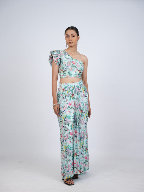 Blue Floral Co-Ord Set