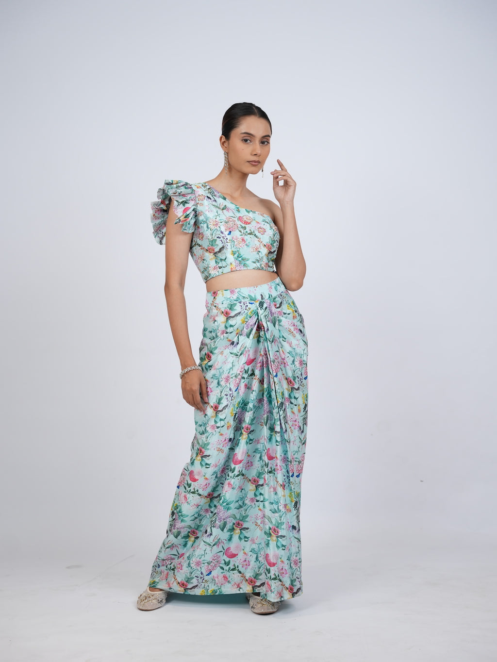 Blue Floral Co-Ord Set