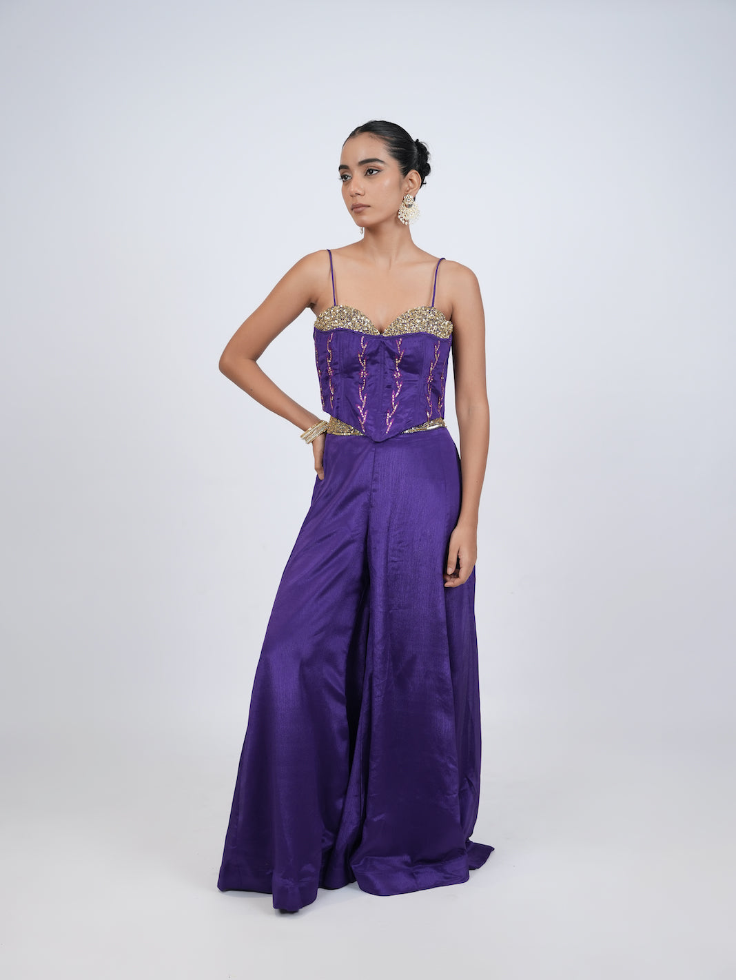 ROYAL PURPLE SEQUIN CORSET