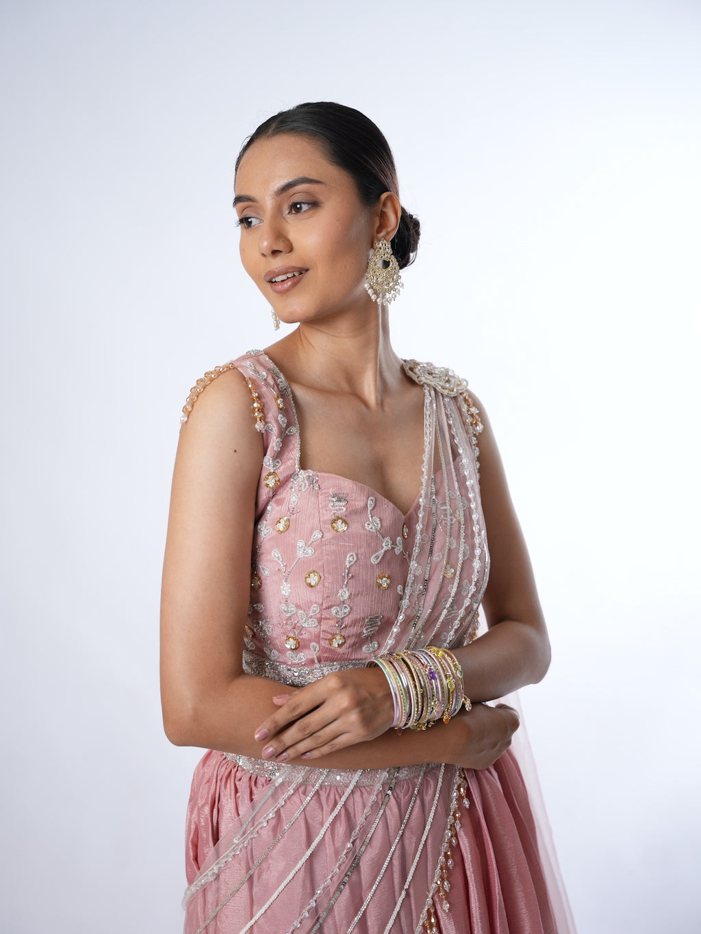 Blush Pink Embellished Lehenga Set