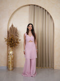 Baby Pink Sequin Cut-Out Sharara Set