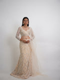 Ivory Sequin Embroidered Mermaid Lehenga Set