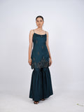 Dark Teal Embellished Kurti and Sharara Set