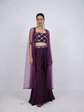 Purple Indo-Western Set