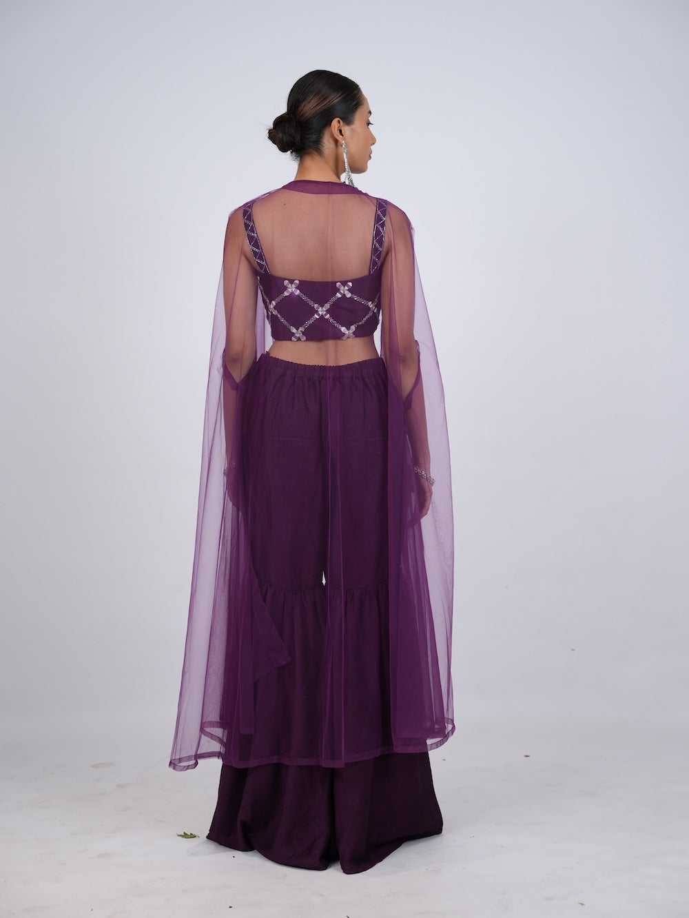 Purple Indo-Western Set