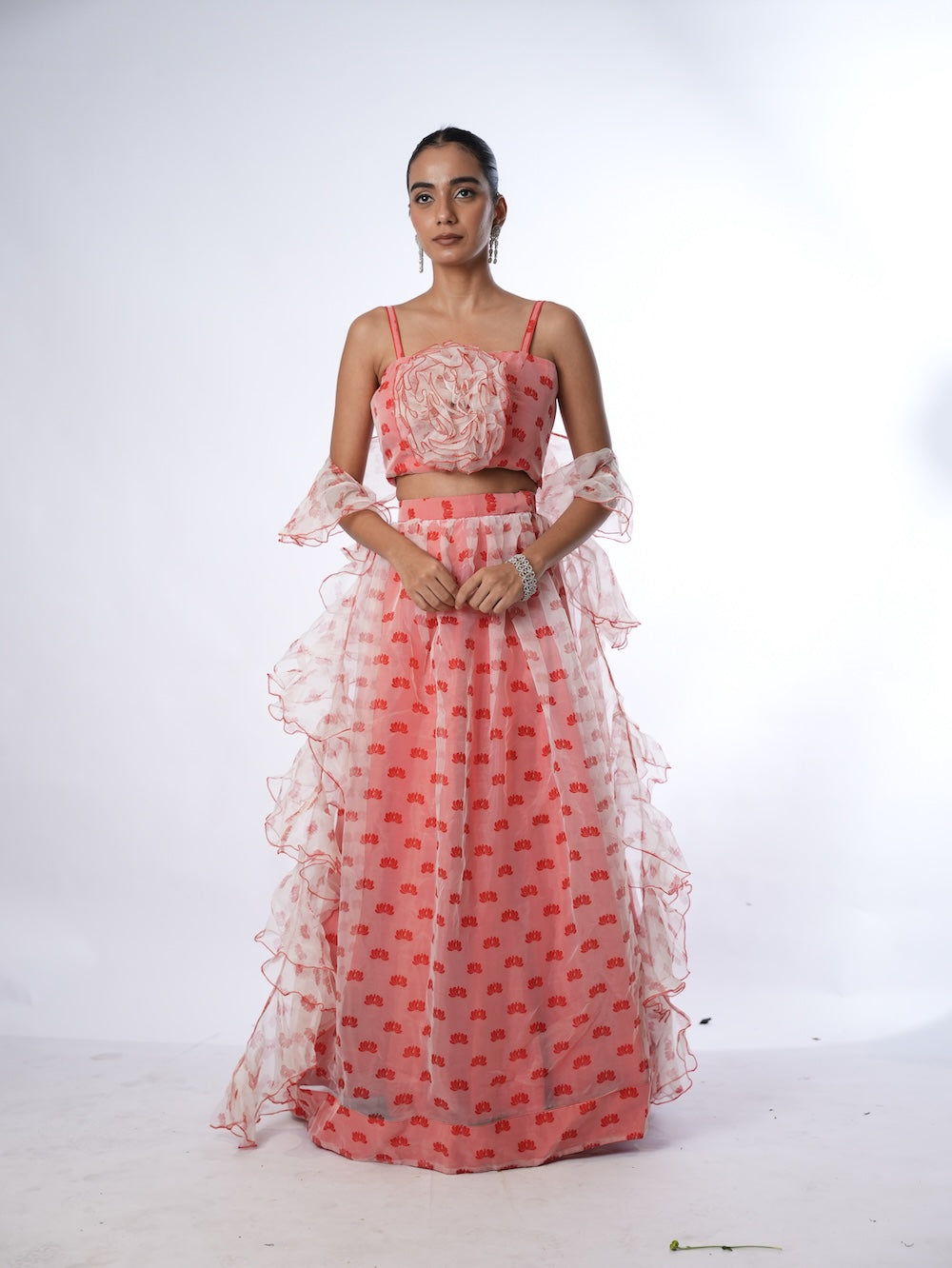 Rose Petal Blossom Ruffle Set