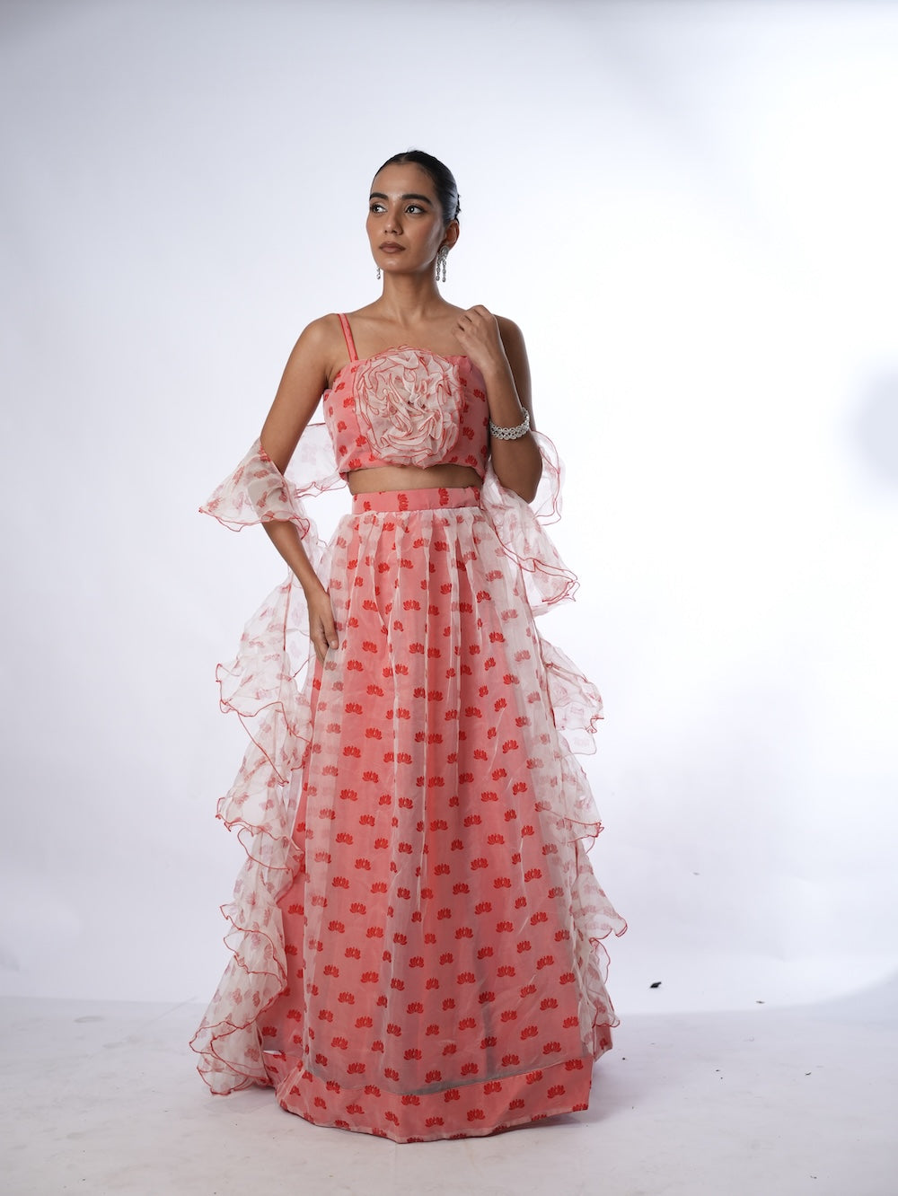 Rose Petal Blossom Ruffle Set