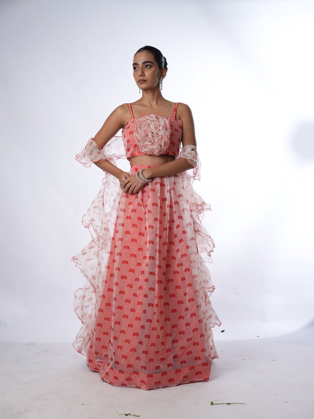 Rose Petal Blossom Ruffle Set
