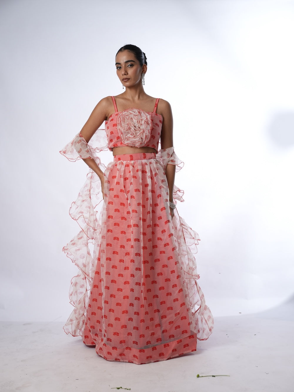 Rose Petal Blossom Ruffle Set