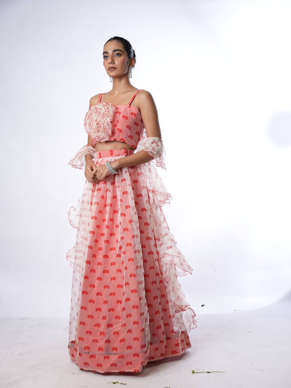 Rose Petal Blossom Ruffle Set