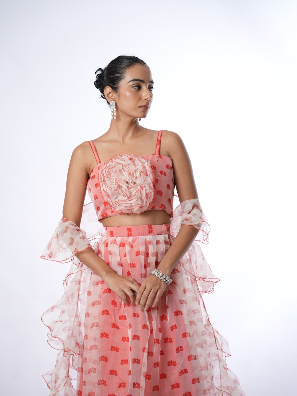 Rose Petal Blossom Ruffle Set