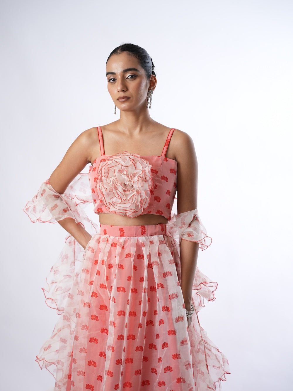 Rose Petal Blossom Ruffle Set