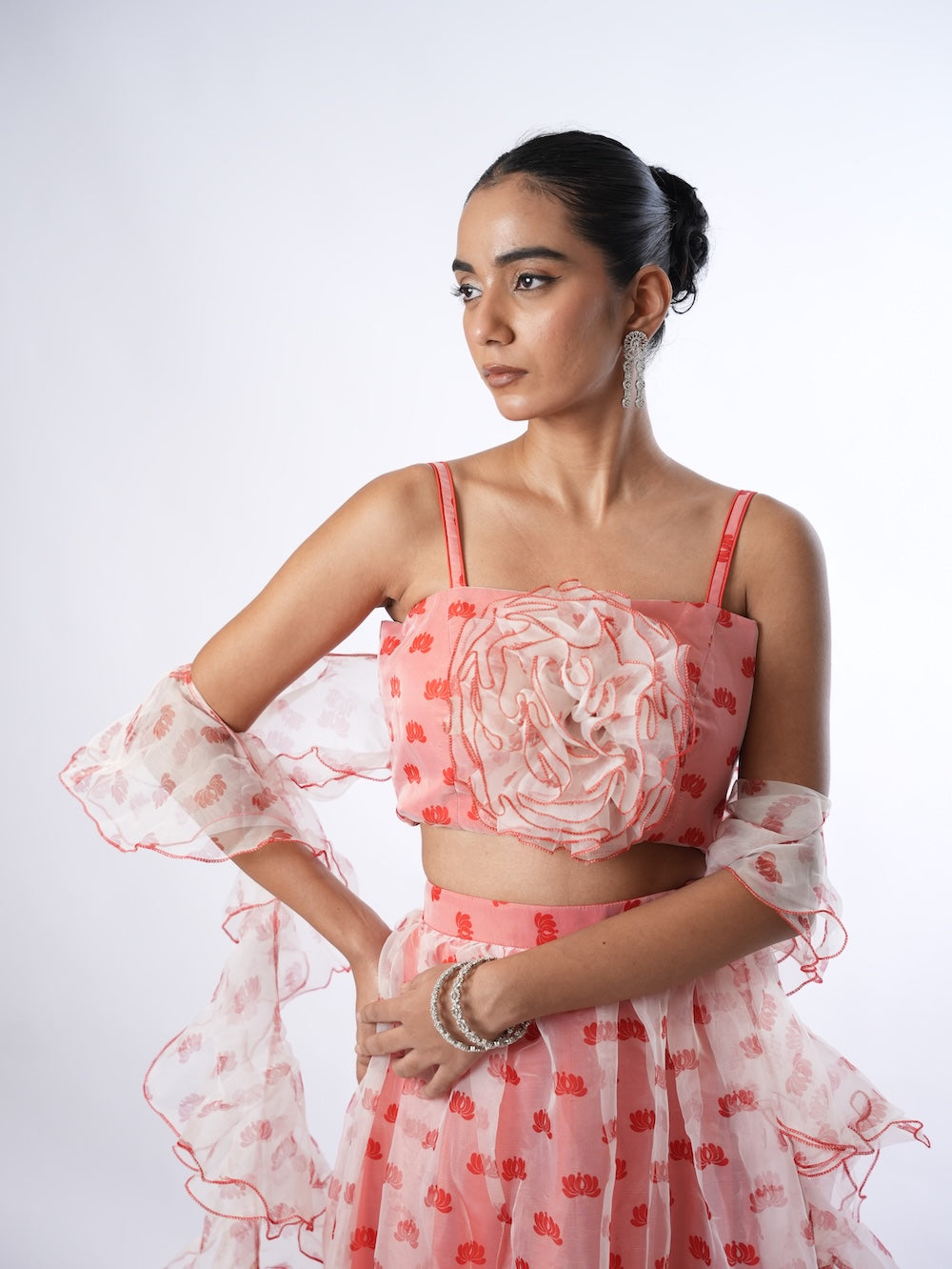 Rose Petal Blossom Ruffle Set