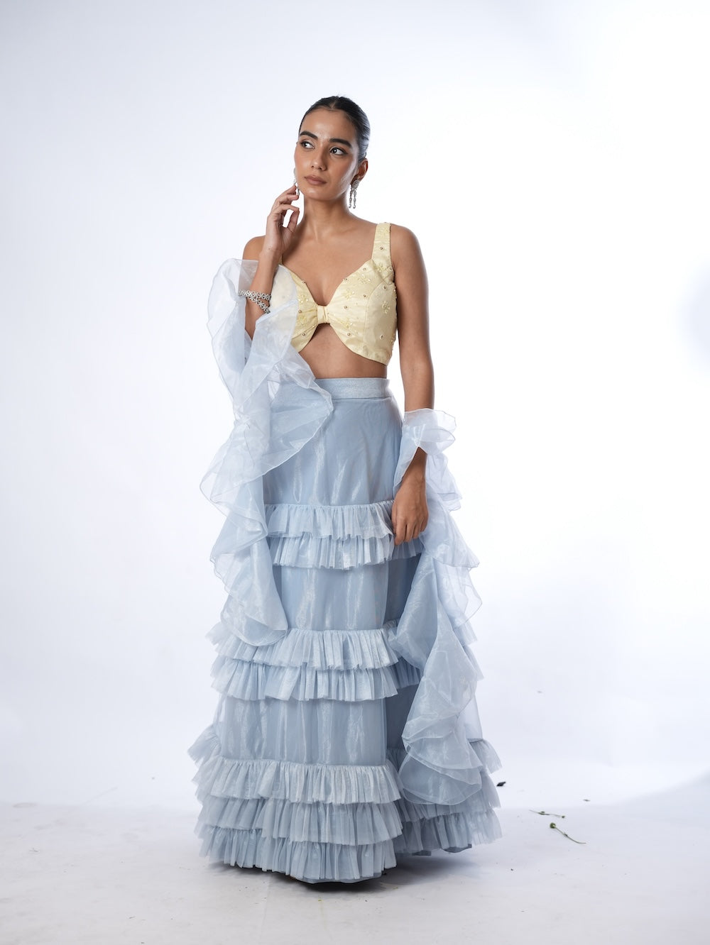 Pastel Sunburst & Slate Ruffle Set