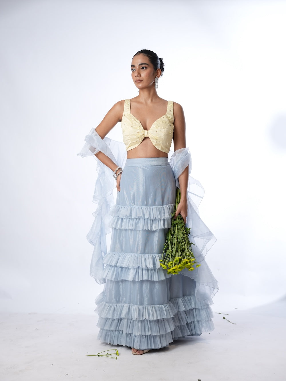 Pastel Sunburst & Slate Ruffle Set