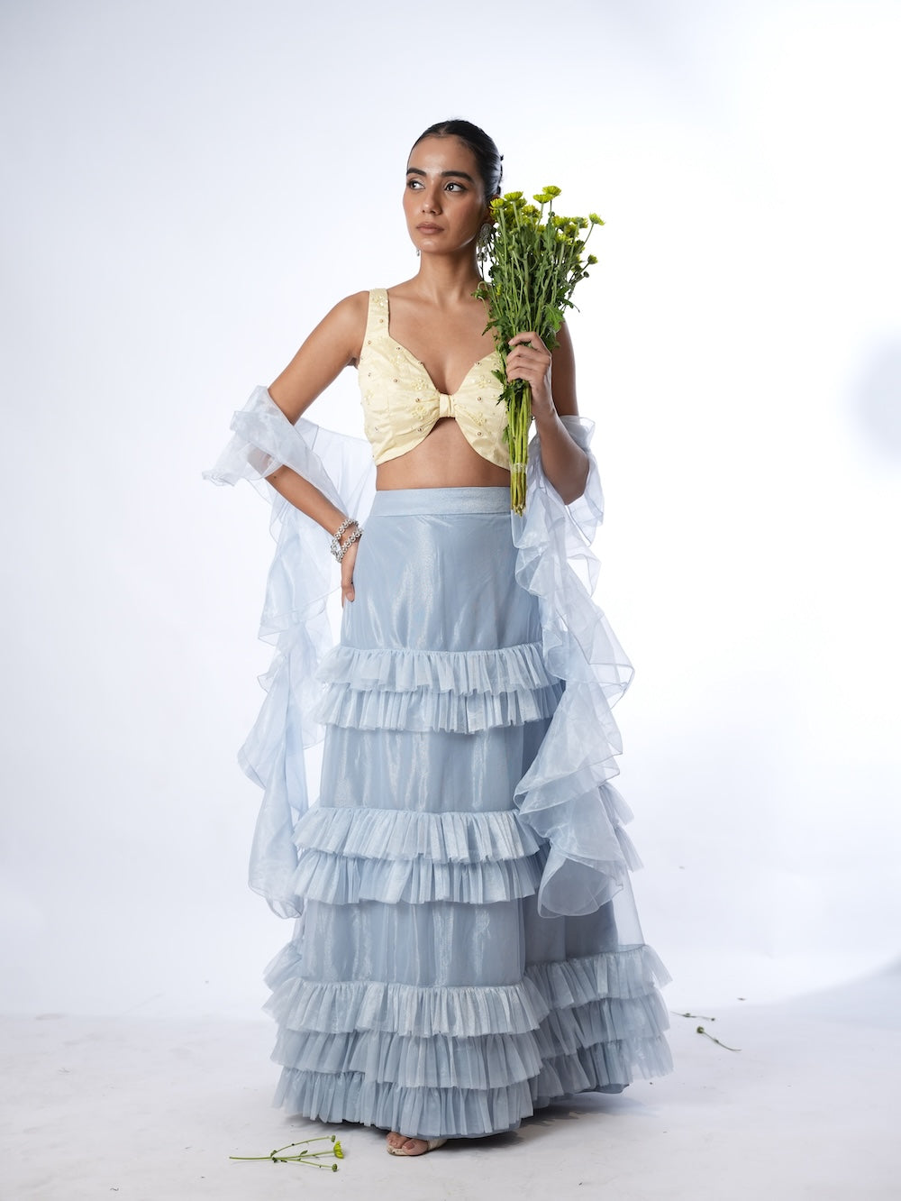 Pastel Sunburst & Slate Ruffle Set