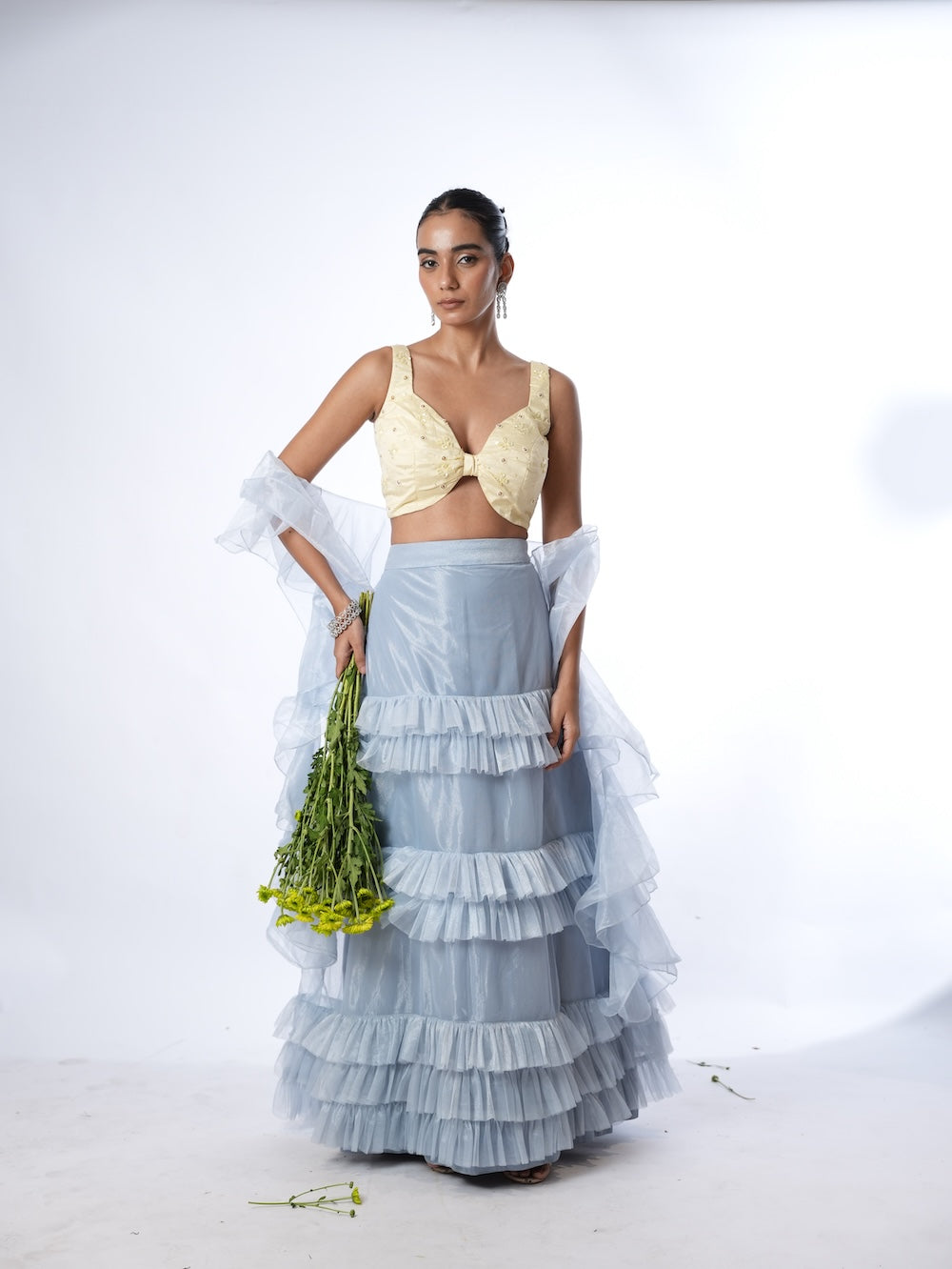 Pastel Sunburst & Slate Ruffle Set