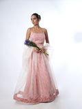 PINK PRINTED LEHENGA SET