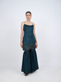 DARK TEAL EMBELLISHED SHARARA SET