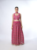 MAGENTA WAVE SEQUIN LEHENGA