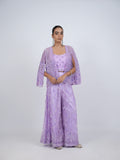 LAVENDER EMBELLISHED PALAZZO SET
